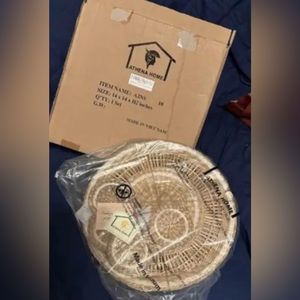 Wicker table Place Mats table settings W/cup Mats. Set Of 4 - New